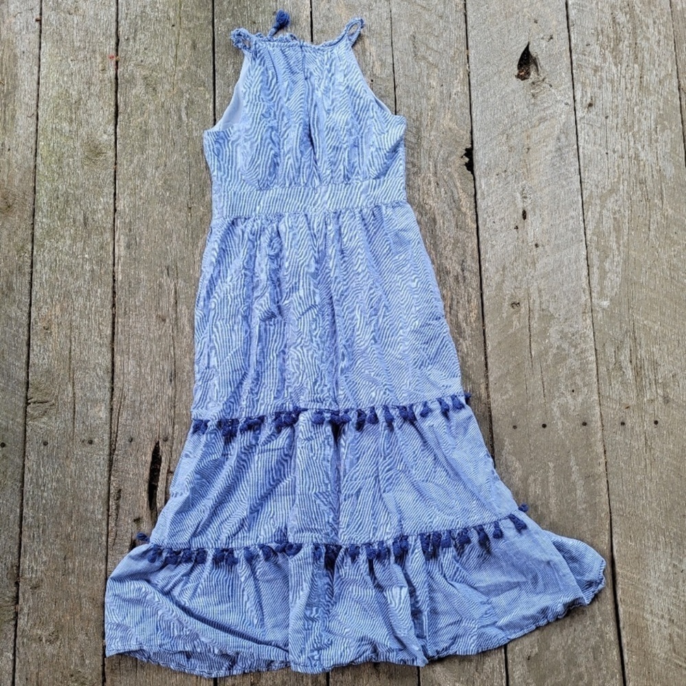 Maggy London Woven Cotton Maxi Dress 2 - Picture 4 of 7